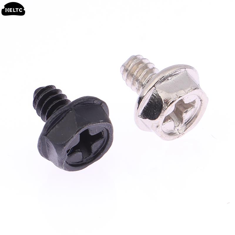 100pcs Toothed Hex 6/32 Computer PC Case Hard Drive Motherboard Mounting Screws For Motherboard PC Case CD-ROM Hard Disk
