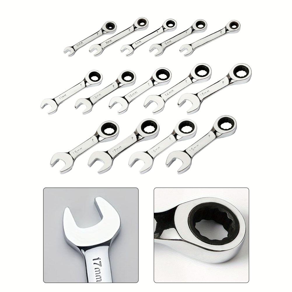 Short Handle Ratchet Wrench 1Pcs Wrench Spanner Alloy Steel Auto Repair Tool Precision Ratchet Ratchet Socket New