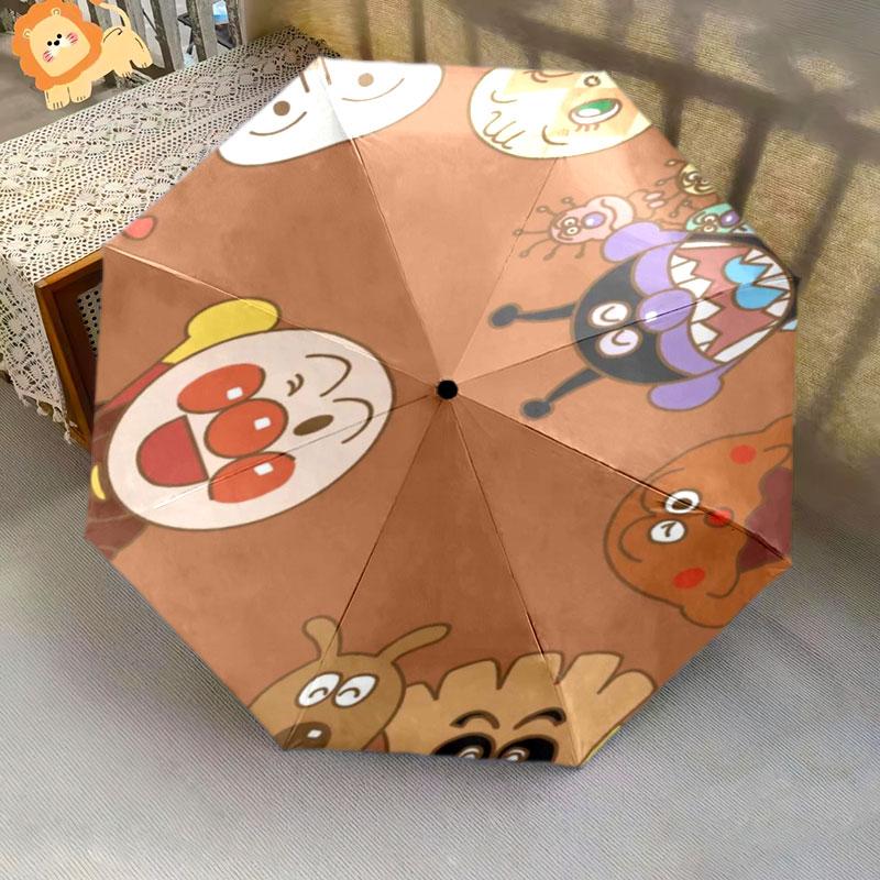Anpanman Theme Folding Umbrella Waterproof Windproof Umbrella Kids Cartoon Umbrella for Outdoor Daily Use