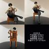 In Stock 19cm Attack On Titan Anime Figures Levi Ackerman Model Sitting Posture Model Toys Statue Gk Figurine Decoration Gifts