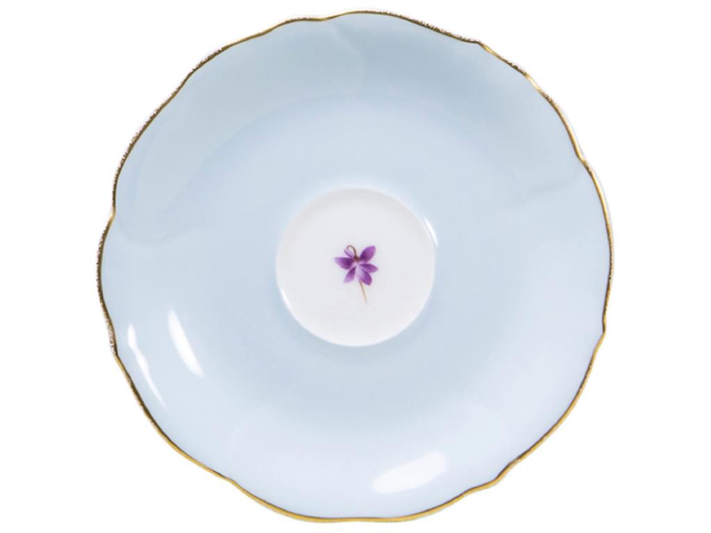 Okura Flavored Tea Cup and Made in Pottery's "Furigenji Sumire" Saucer, Coffee/Tea, Approx. 180cc, Japan, 94C/C260-5