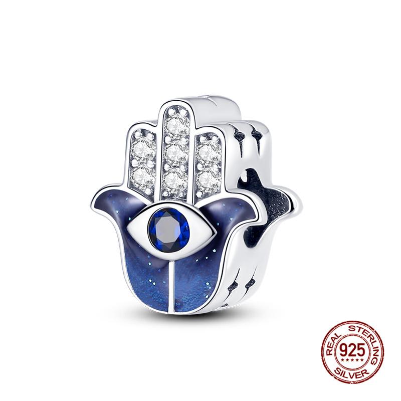 925 Silver Devil's Eye Charm Beads 3mm Fit DIY Bracelet Women's Fashion Jewelry Gift Original Handmade