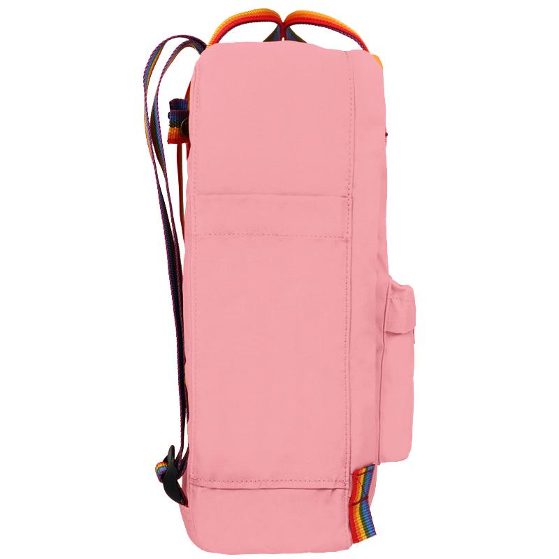 Fjallraven 16L Backpack Outdoor Bag Vinylon Pink & Rainbow Webbing Unisex 23620-312/907