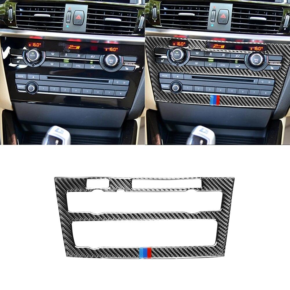 Carbon Fiber Car Central Control CD Panel Decorative Stickers Auto Interior Modified Accessories For BMW X3 F25 X4 F26 2011-17