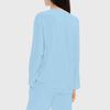 Women's Fashion Casual Long Sleeve Round Neck Pullover Top Blouse