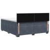 Box Spring Bed with Mattress Dark Gray 140 x 190 cm Velvet