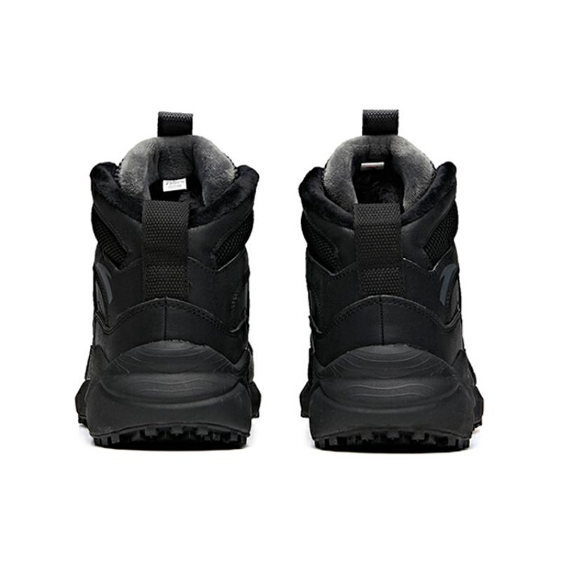 Anta Cushioned Anti-Slip And Wear-Resistant Warm High-Top Casual Shoes Men's Black Sneakers 112048986-2