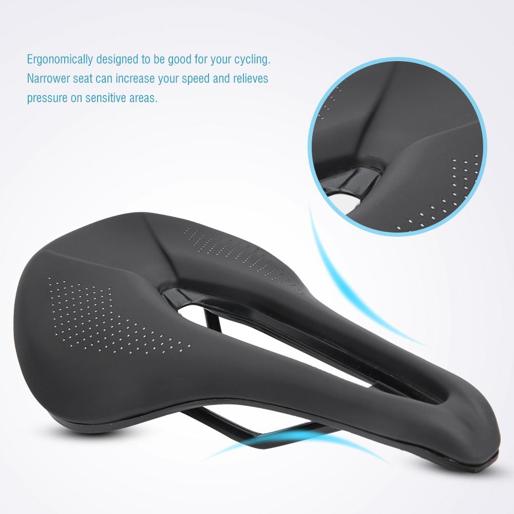 PU Black Road Mountain Bike Bicycle Soft Hollow Cycling Saddle Cushion Pad Seat