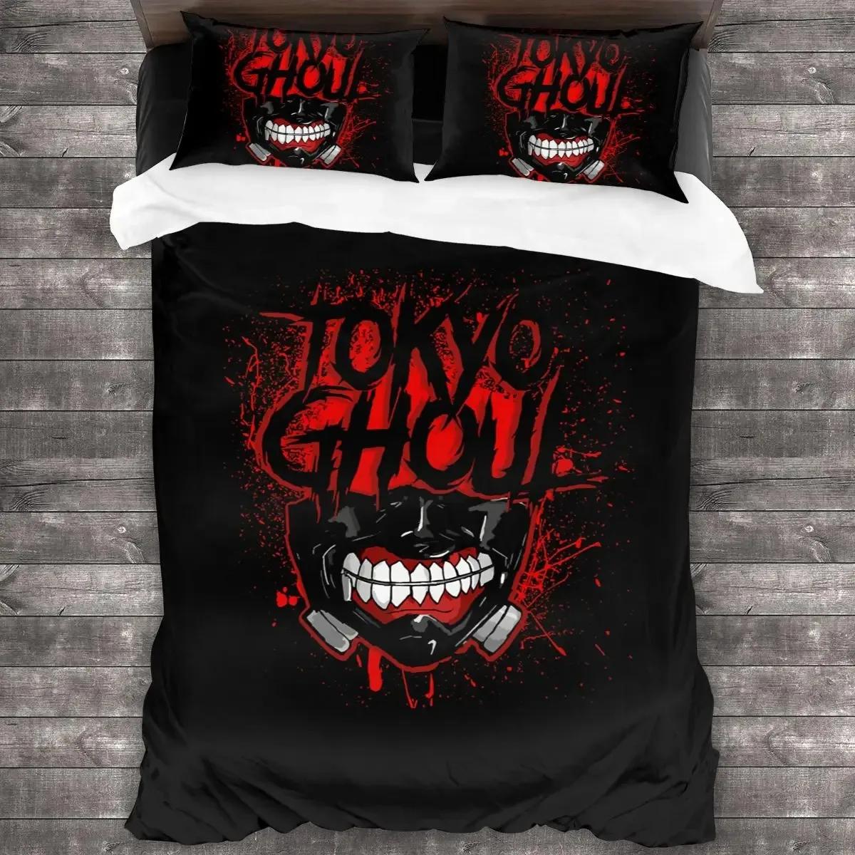 

2014 Tokyo Ghoul Комплект постільної білизни Односпальний Twin Повний Queen King Розмір Комплект для ліжка Підліткова Спальня Комплекти з підковдрою 3D Друк Аніме ЧоловікиЖінки 70x133cm 2pcs