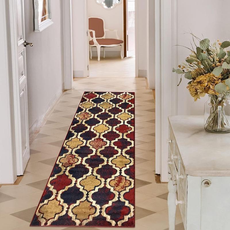 Ethnischer Stil Vintage Läuferteppich Bohème Stil Minimalistischer Schlafzimmerteppich Wohnzimmer Bodenmatte Nachttisch Sofakante Heimdekoration