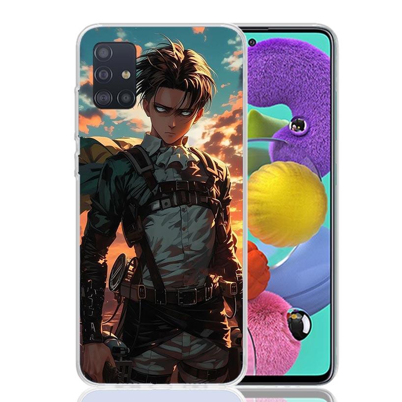 A-Attack on T-Titan Levi Phone Case For Samsung Galaxy A52 A32 A22 A12 A02S A50S A30S A51 A31 AA71 Note 20 Ultra 10 S10 Plus Gal