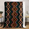 Geometric diamond shapes with angular lines and vibrant tribal colors. for all seasons blanket lunch break throw gift