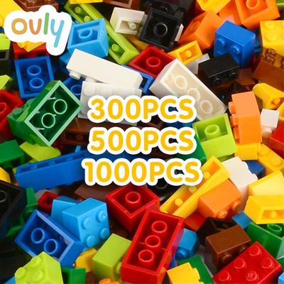 300 500 1000 stück Bausteine Stadt DIY Kreative Ziegel Kompatibel MOC Ziegel Groß Grundplatte Pädagogische Kinder Spielzeug Blöcke