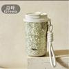 Pure Titanium Insulated Coffee Cup With Straw Handle Dual-Use Travel Mug Men Women Modern Minimalist 350ml