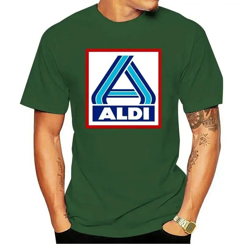 Modekleidung Aldi Print Damen T-Shirt Übergroßes T-Shirt Unisex-Kleidung 100 % Baumwolle Hochwertige klassische Top-T-Shirts Cartoon
