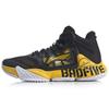 Li Ning Storm 1 Fashion Abrasion Resistant Breathable Mid Top Basketball Shoes Men's Black Yellow ABAP073-4