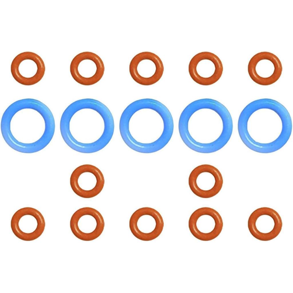 Set 17 buc/set Garnituri O-ring pentru Aparate Espresso BES900 BES920 BES980 BES990 Include 5 buc Albastru Mare 12 buc Roșu Mic