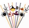 Spooky Halloween Witch And Skull Straws 24pcs Pack