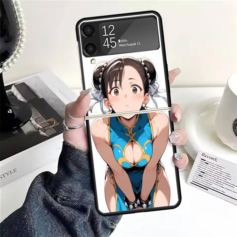 ChunLi S-Street F-FighterS Cases For Samsung Galaxy Z Flip 4 5 6 7 3 Z Flip7 Flip6 Flip4 Flip5 Flip3 5G Hard Shockproof Fundas C