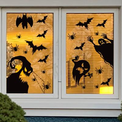 Halloween Selbstklebender Glasaufkleber Fensteraufkleber Stil Wandaufkleber Türsticker DIY Horror