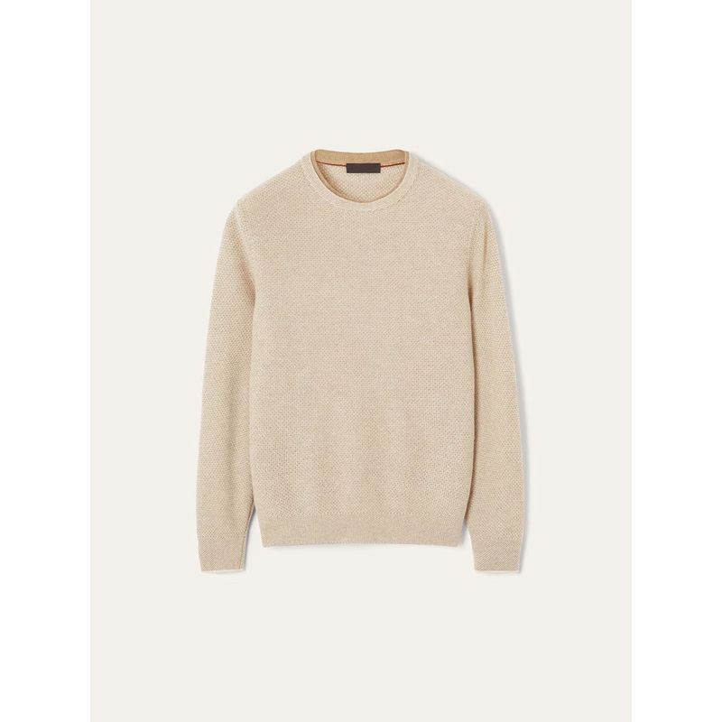 American-Style Light Luxury Old Money Style Wool and Silk Double-Layer Collar Sweater for Men, Winter Base Layer, Export Men's Knitwear