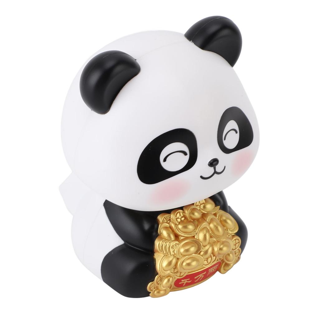 Solar Powered Statue Ornament for Luck and Fortune Solar Nodding Figurine Car Dashboard Animal Figurine Ornament
