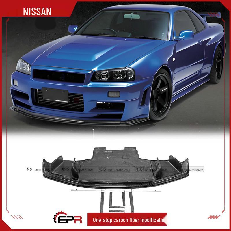 Nissan GTR R34 Углепластик EPAS Передний сплиттер Аэродинамический комплект Carbon Fiber