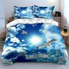 Seagull Sky Nature Decor Set Soft Comfortable Duvet Cover Bedding Set Included 1*Duvet Cover & 2*Pillowcases, Gift