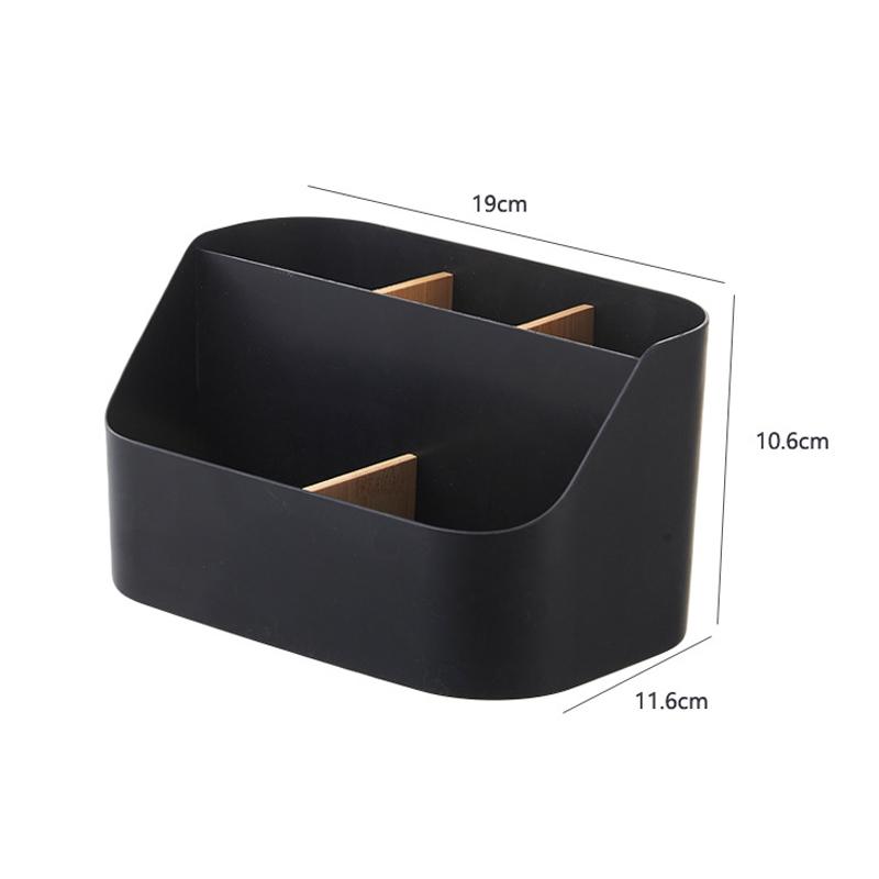 Desktop Storage Box Multi-functional Makeup Brush Remote Control Holder Plastic Storage Dividing Box Office Supplies Organizer