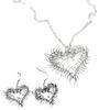 Lightweight Alloy Earhook/Necklace Featuring Centipede and Heart Motifs for Sensitive Skin Comfortable Long Wear Jewelry