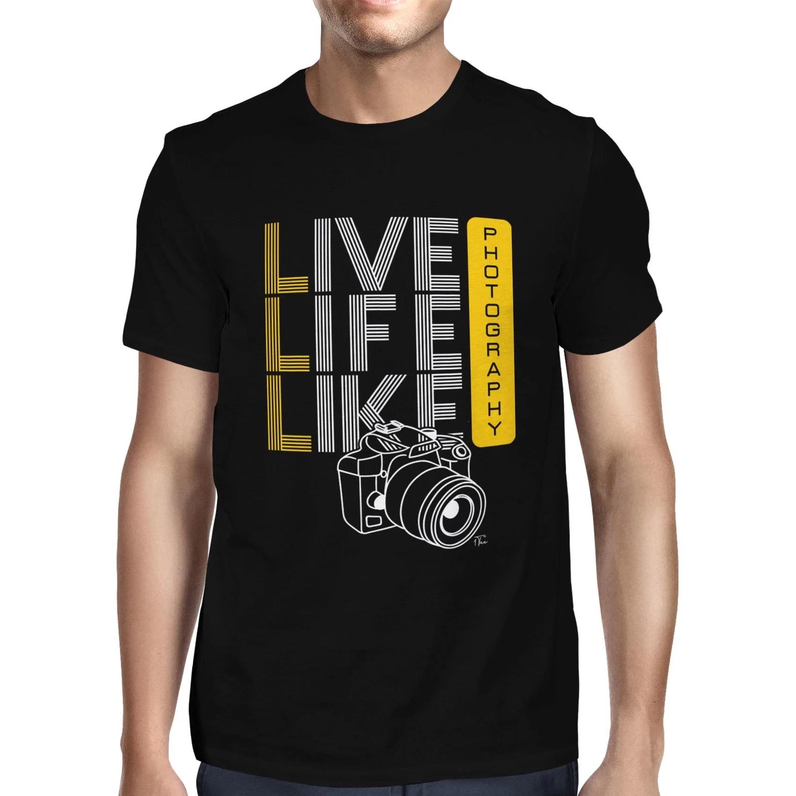 1Tee Mens Live Life Like Photography T-Shirt S
