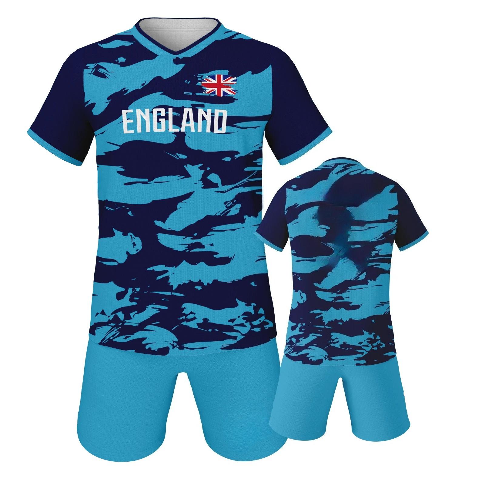 England Soccer Jersey Football Uniform Set Team Training Kit XS