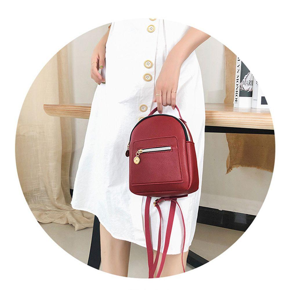 Fashion Business Small Shoulder Bag Mini Backpack Waterproof PU Daypack