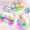 Keyboard Fidget Toy with LED Light Keyboard Fidget Keychain 9-in-1 Keyboard Decompression Button Stress Relief Fidget Gifts