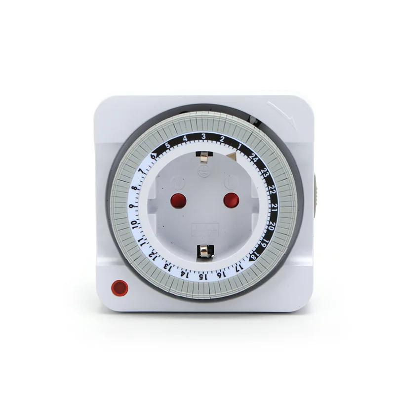 EU Plug 24-Hour Mechanical Timer Switch Smart Countdown Indoor Socket Automatic Power-Off Cycle Timing Switch
