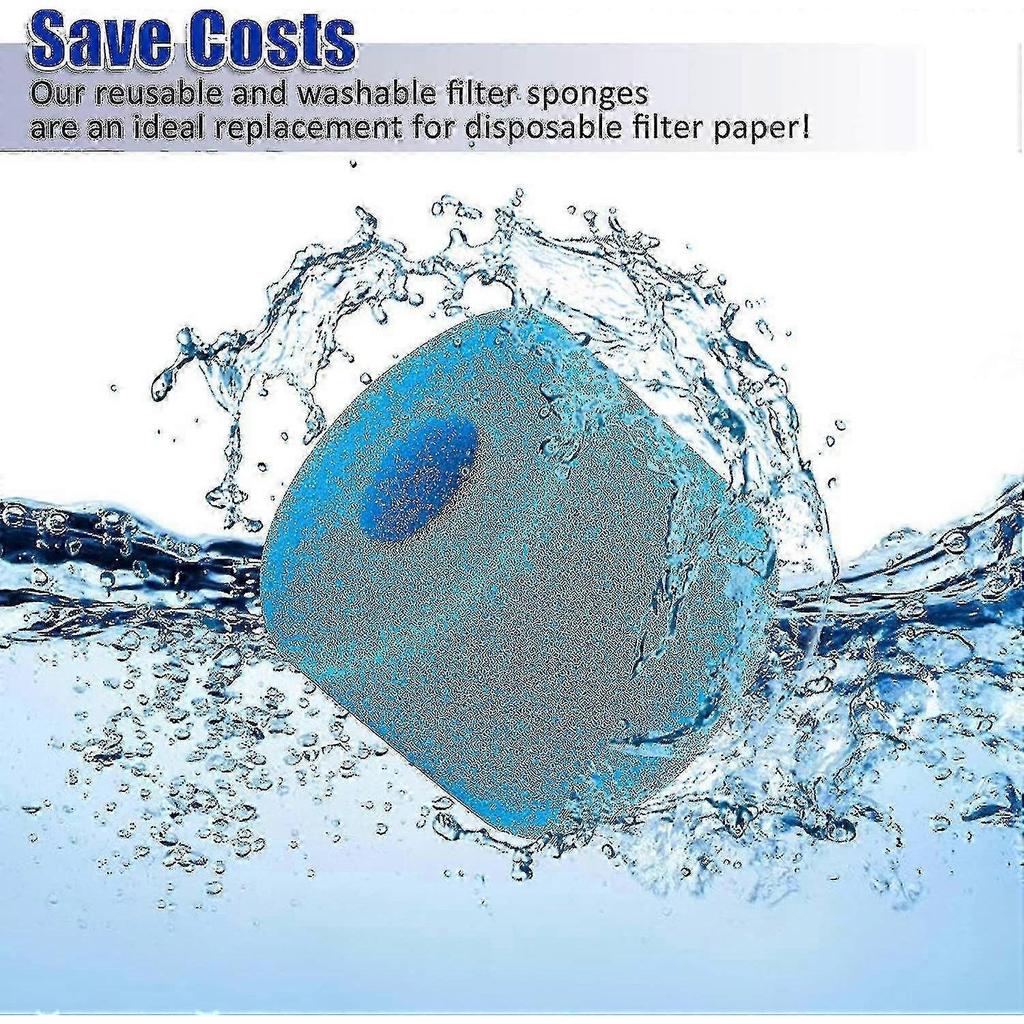 Filter schwamm Typ S1, Schaumstoff-Filterkartusche, Pool-Filter Schaumstoff, wiederverwendbar und waschbar, Schaumstofffilter (6 Stück, blau)
