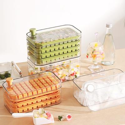 Ice Cube Trays with Bin Ice Shovel 100/200 Cavity Stackable Ice Molds