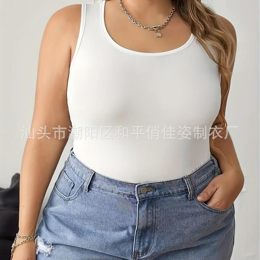Large size new women's basic multi-layer vest breathable sleeveless top