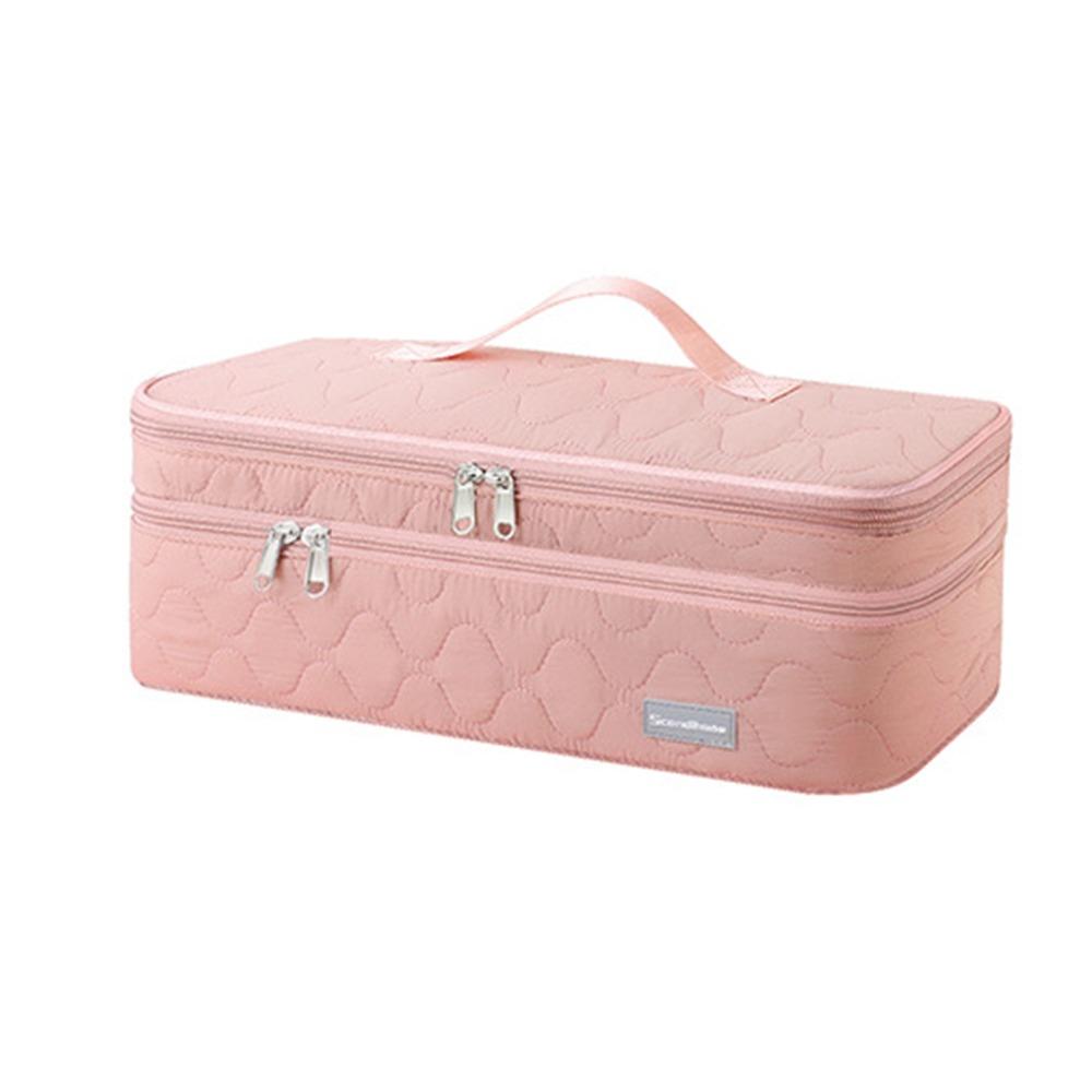 2 Layers Portable Hair Dryer Tote Bag Multi-compartment Large Capacity Curling Iron Carrying Case Space Saving Handheld