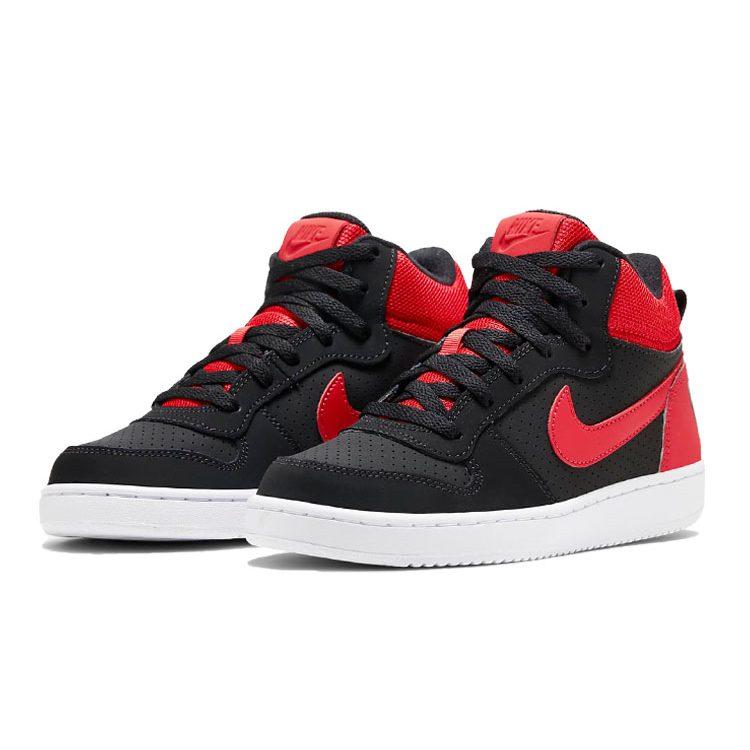 Nike Court Borough Mid Sneakers Black/Red GS 839977-002