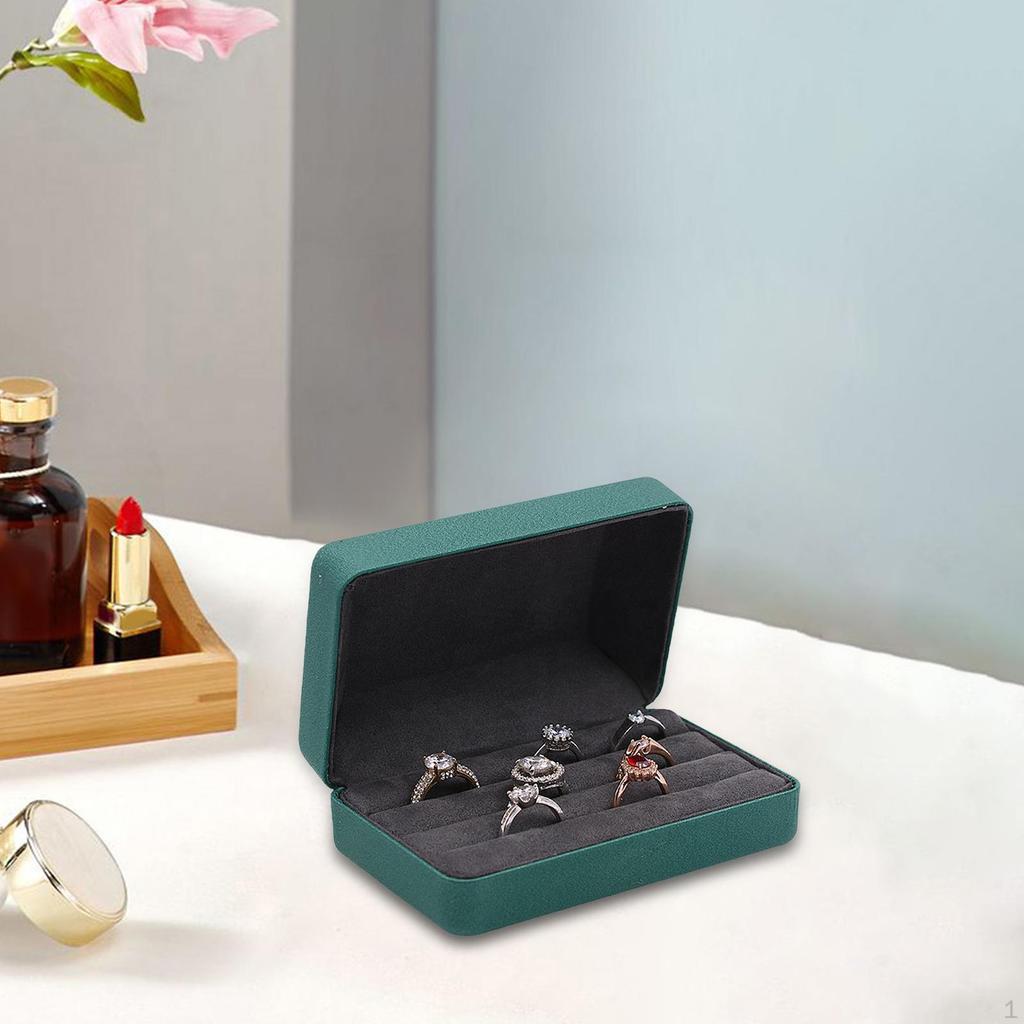 Schmuckschatulle, Vitrine, leicht, modisch, Ring-Aufbewahrung, Organizer für Damen,