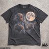 Three Chimpanzee Moon Shirt, Funny Monkey Moon Tee, Vintage Ape Graphic Tshirt, Emotional Chimpanzee Animal Shirt