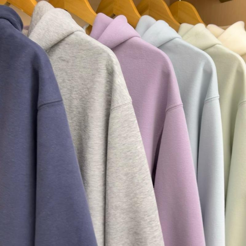 Thirteen Lines of Autumn and Winter Fleece Thickened Hooded Sweater Jacket Withdrawal Women's Clothing