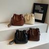 Versatile Korean High-End Bucket Bag: Spring & Autumn 2026 Wide Strap Crossbody Handbag for Women
