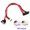 SATA 7+15 to 4 Pin XH2.54+ SATA Cable for Hard Disk Data Transfer/Charging Line Cord Plug Optical Drive 90 Degree Angle IDE Wire