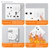 {Summer2}16A Wall 86 Type Multifunctional Socket 8-Hole 5Pin Power Plug 2/3 Plugs With 1Gang Switch Control Socket