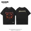 2024 MEGADETH Metal Band Short Sleeve T-shirt Men's and Women's New Summer Cotton Street Rock Trend Print Half Sleeve