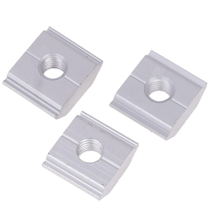 5Pcs 21.2Mm 22.3Mm 23.7Mm Solar Panel Mounting Aluminum Alloy Bracket End Mid Clamp T-Blocks Square Nuts M8 T-Sliding Nut