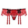 Women Sexy Lace Transparent Garters Belt Seamless Intimate Underwear Pearl Massage Panties With Suspender Belt For Stockings