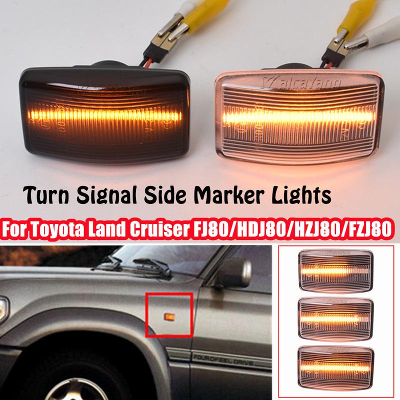 For Toyota Corolla Land Cruiser FJ80 Prado MR2 Starlet Carina Lexus LS400 LED Dynamic Side Marker Turn Signal Lights Car Styling